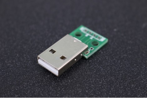 USB 2.0 Male Humpback turn 4-Pin DIP Adapter Plate