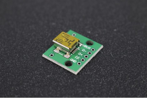 Mini USB-02 Female Humpback turn 4-Pin DIP Adapter Plate