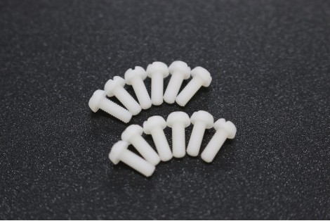 M3x8 Round Plastic Nylon Screw ( White )