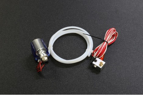 0.4mm V6 Remote Bowden J-head HotEnd Extruder ( 12V,1M Teflon Tube, Cooling Fan, Bracket, 1.75mm Filament )