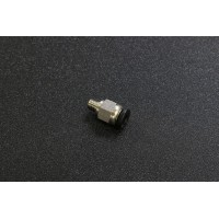 PC4-M6 Pneumatic Connector ( M6 Thread, Bore 4mm, Stainless Steel )