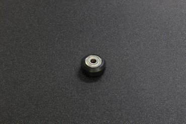 Plastic Wheel with Bearing Embedded Groove Ball Bearings ( ID 5mm, OD 24mm, H 11mm, with 625 Bearing, Black Nylon )