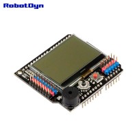 Graphic LCD 128x64 + Buzzer, Shield for Arduino (Semi-assembled)