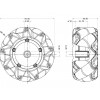 4mm Bore 96mm Omnidirectional Mecanum Left Wheel