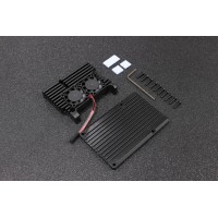 Aluminum Case Alloy Armor with Cooling Heatsink Dual Fan for Raspberry Pi 4